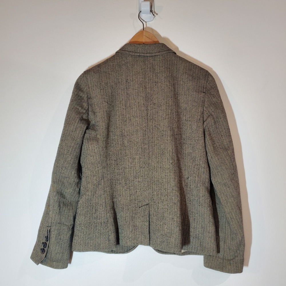 GAP Women's Blazer suit jacket Herringbone Academia Blazer Jacket Brown Size 4 - Picture 4 of 7